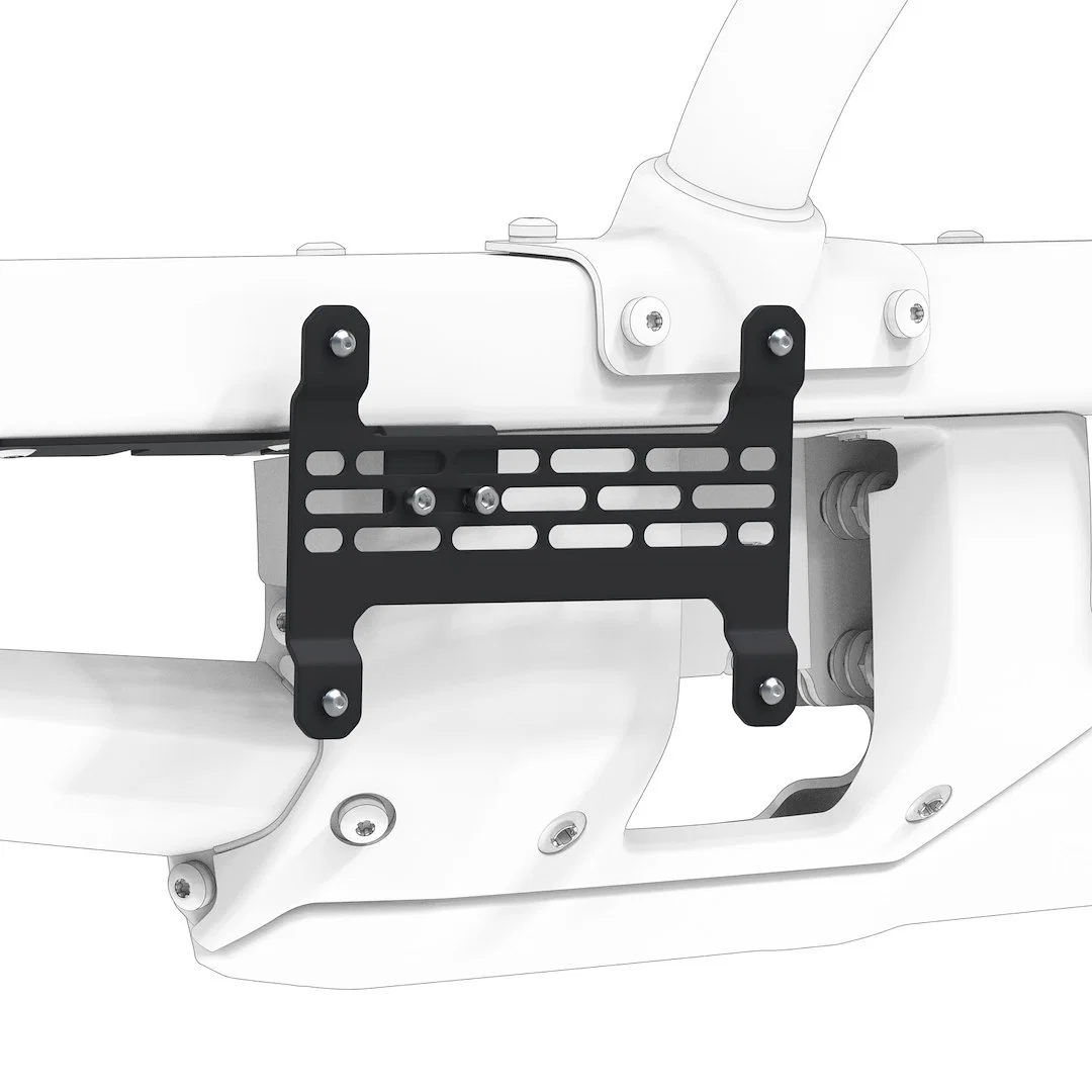 106102 – BUILTRIGHT License Plate Relocation Kit, Relocate The License Plate Into OEM Modular Steel Bumper Black Stee...